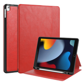 Tablet hoes geschikt voor Apple iPad 10.2 (2021/2020/2019) - Business Wallet Book Case - Auto Wake/Sleep functie - Rood