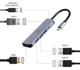 Gembird A-CM-COMBO5-03 laptop dock & poortreplicator Bedraad USB 3.2 Gen 1 (3.1 Gen 1) Type-C