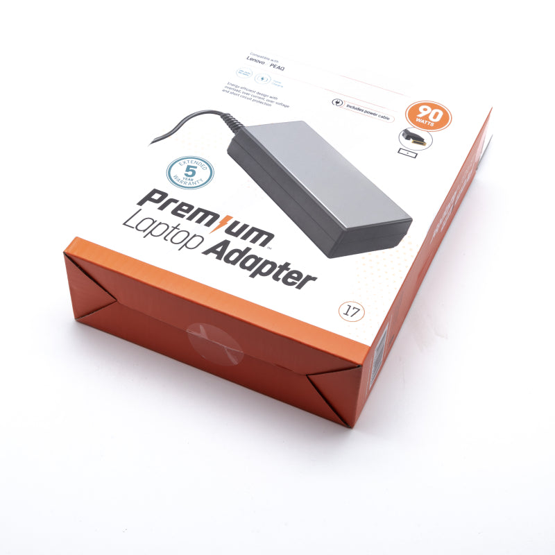 Premium adapter in retailverpakking Lenovo 20V 4.5A Square Tip incl. netsnoer