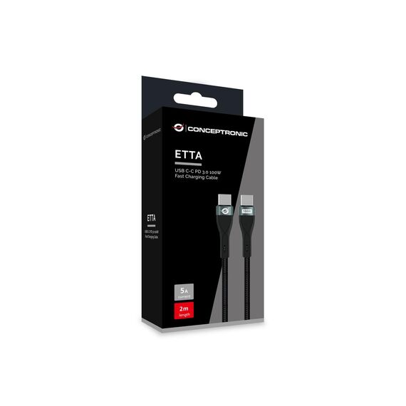 CONCEPTRONIC Kabel USB-C 3.0 -> C St/St 2.00m 5A 480Mbps zwart etta