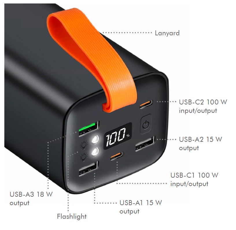 LogiLink Power Bank 50000mAh Zwart