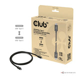 CLUB3D USB 80Gbps Certified 240W 8K240Hz Type-C® 1.2m / 3.94ft Black thunderbolt Cable