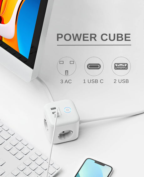Huntkey Power Cube 3 USB ports