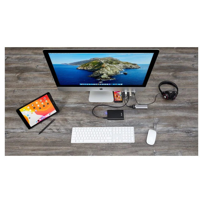 LMP Bluetooth Aluminium Toetsenbord voor APPLE / Mac OS – Numeriek Keyboard – Multi-hostfunctie – 110 Toetsen – QWERTY (NL) – Draadloos – Compact – Zilver/Wit