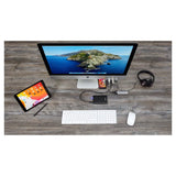 LMP Bluetooth Aluminium Toetsenbord voor APPLE / Mac OS – Numeriek Keyboard – Multi-hostfunctie – 110 Toetsen – QWERTY (NL) – Draadloos – Compact – Zilver/Wit