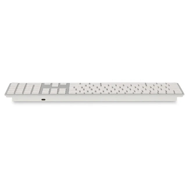 LMP Bluetooth Aluminium Toetsenbord voor APPLE / Mac OS – Numeriek Keyboard – Multi-hostfunctie – 110 Toetsen – QWERTY (NL) – Draadloos – Compact – Zilver/Wit