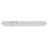 LMP Bluetooth Aluminium Toetsenbord voor APPLE / Mac OS – Numeriek Keyboard – Multi-hostfunctie – 110 Toetsen – QWERTY (NL) – Draadloos – Compact – Zilver/Wit