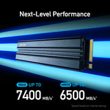 SSD Lexar 2TB NM790 with Heatsink M.2 2280 PCIe Gen 4×4 NVMe SSD