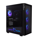 White Shark WARHEAD , Midi Tower Case , Inclusief 4 RGB Fans  Zwart
