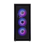 White Shark WARHEAD , Midi Tower Case , Inclusief 4 RGB Fans  Zwart