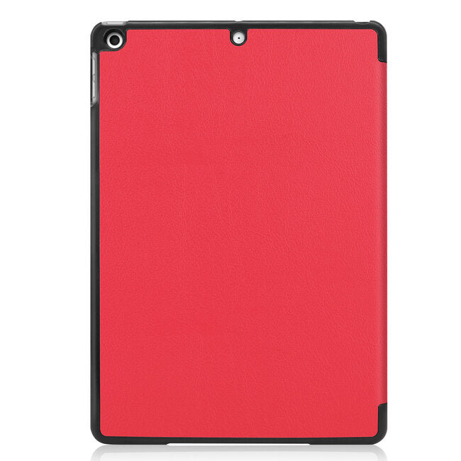 Tablet hoes geschikt voor iPad 2021 - 10.2 Inch - Tri-Fold Book Case - Rood