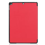 Tablet hoes geschikt voor iPad 2021 - 10.2 Inch - Tri-Fold Book Case - Rood