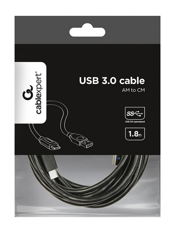 Gembird CCP-USB3-AMCM-6 USB-kabel USB 3.2 Gen 1 (3.1 Gen 1) 1,8 m USB C USB A Zwart