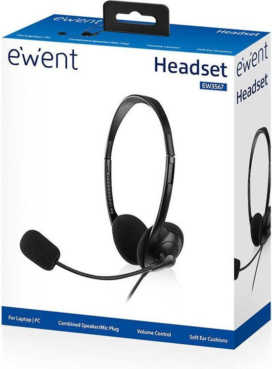 EWENT EW3567 Headset with mic for smartphone and tablet