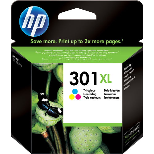 HP 301XL Original Ink Cartridge - Cyan, Magenta, Yellow - Inkjet - 1 Pack
