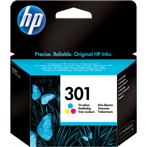 HP 301 Original Ink Cartridge - Cyan, Magenta, Yellow - Inkjet - 1 Pack