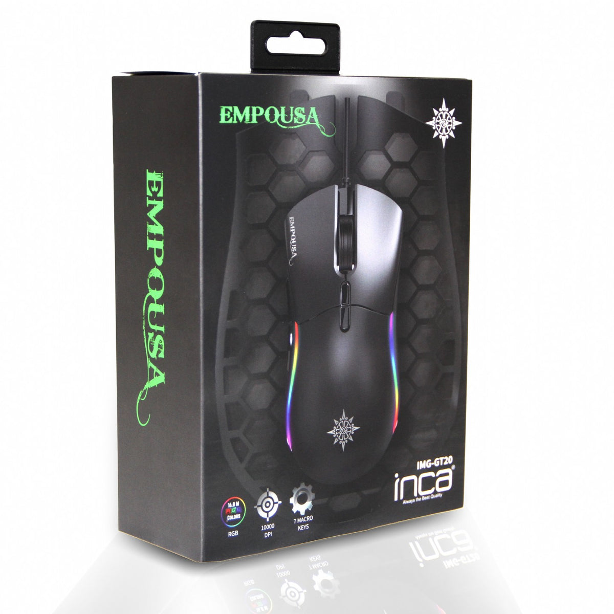 INCA Gaming Muis IMG-GT20 10000 DPI, RGB, 7 Knoppen, USB, SW retail ...