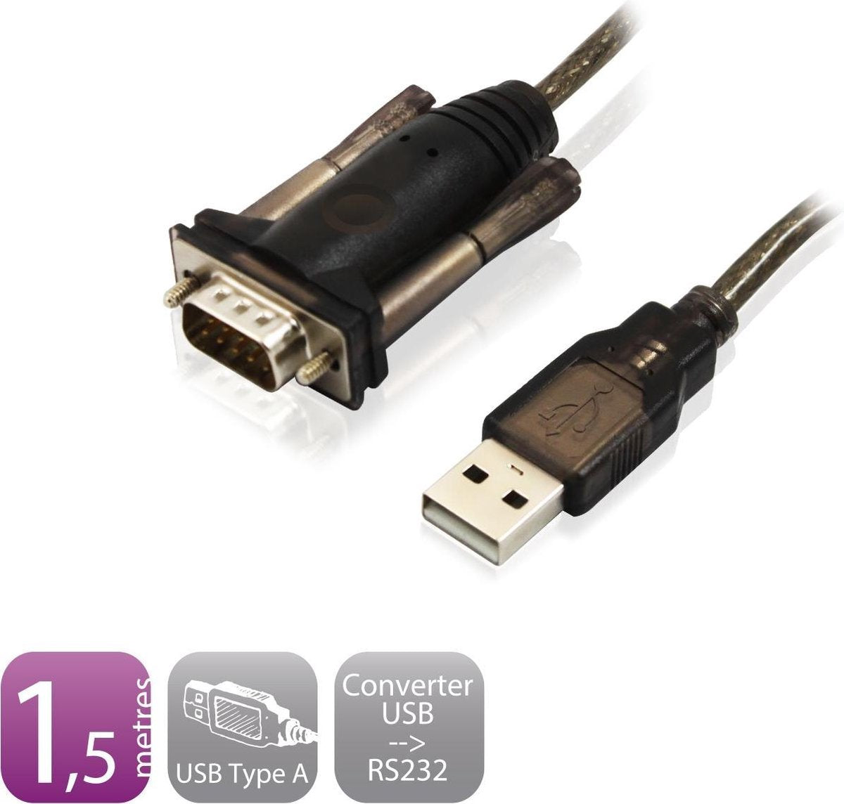 EWENT USB naar 9-pins serieel RS-232 adapter - 1.5 meter AC6000