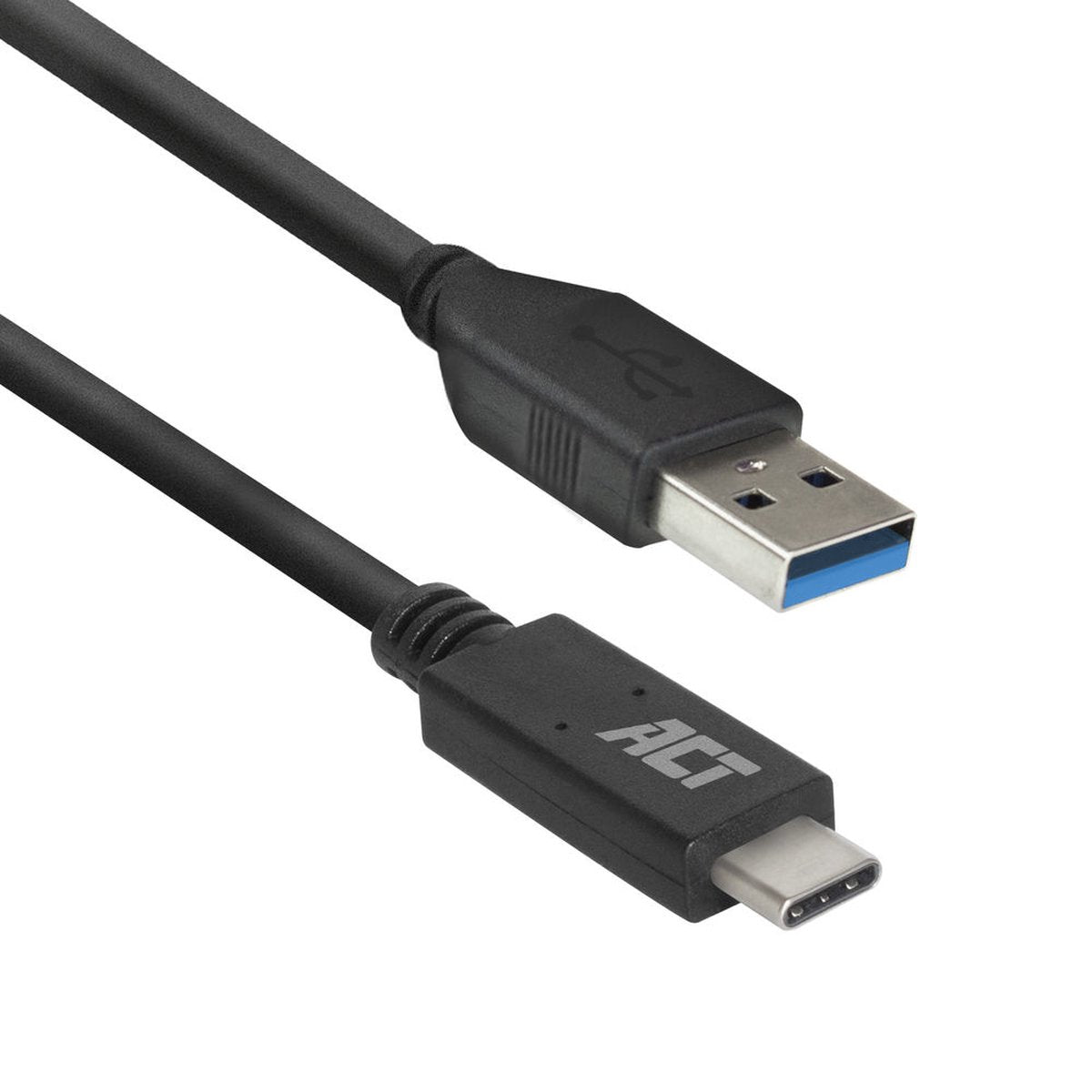 ACT AC7417 USB-A/USB-C Aansluitkabel - USB 3.2 Gen1 - USB-A male - USB-C male - 5Gbps - Zwart - 2 meter