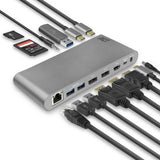 ACT AC7046 USB-C 4K, 100W, Dock, SD-Reader, Aluminium Docking Station MST