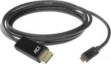 ACT USB C naar DisplayPort Kabel - 4K@60Hz – DislayPort 1.2 -Geschikt voor Monitor - 2m – AC7325