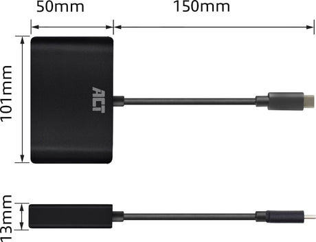 ACT AC7330 USB-C Multi Dock - HDMI - VGA - 4K - Ethernet - USB-A