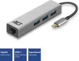 ACT AC7055 3-Port USB-C 3.1 (USB 3.0) Hub with Gigabit ethernet port