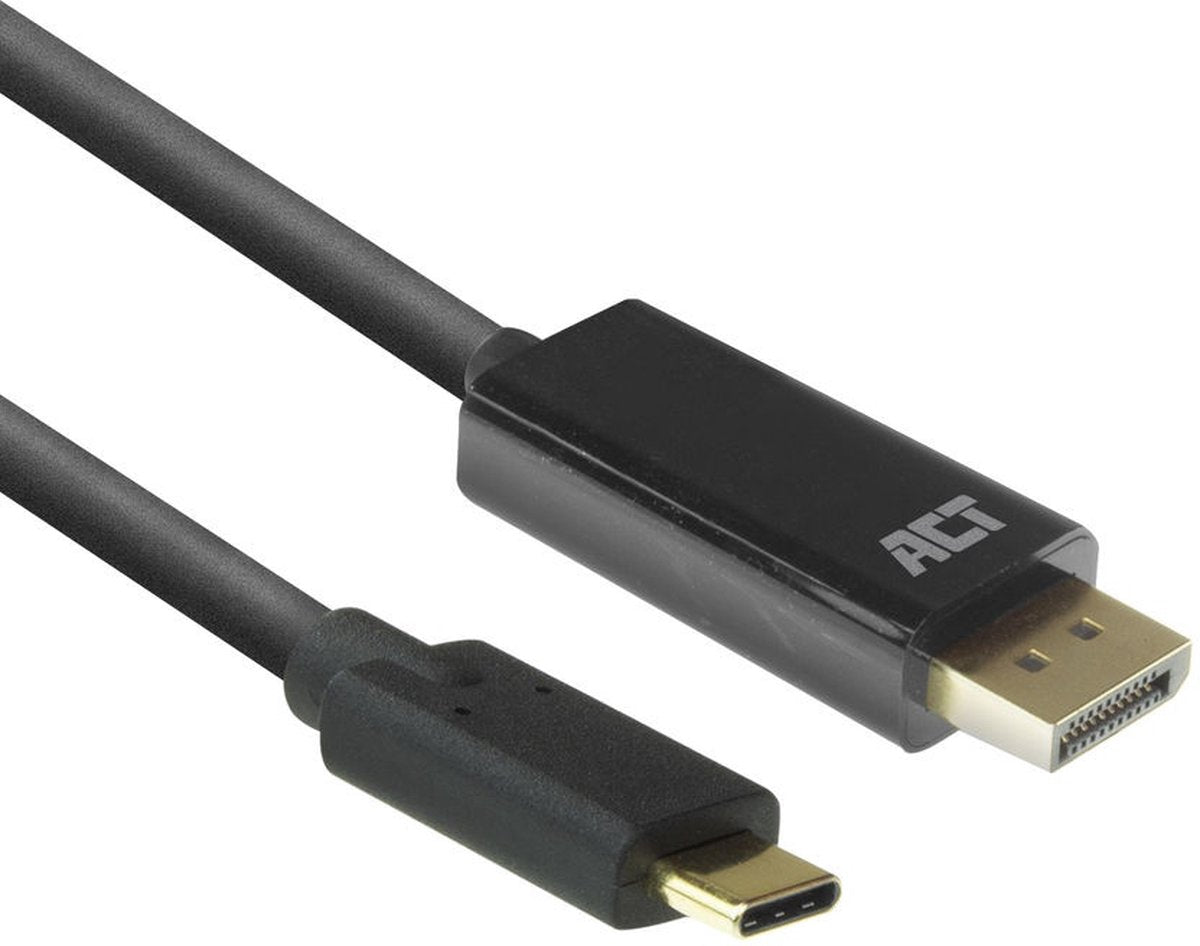 ACT USB C naar DisplayPort Kabel - 4K@60Hz – DislayPort 1.2 -Geschikt voor Monitor - 2m – AC7325