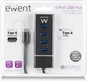 Ewent 4-Poorts USB 3.1 Gen1 (USB 3.0) Hub Type-C AC6415