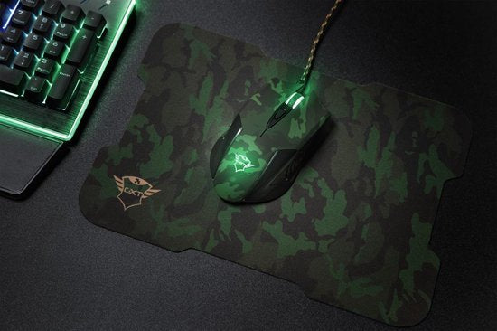 Trust GXT781 Rixa - Gaming Bundel - Muis & Muismat - Camouflage