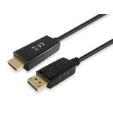 Equip Displayport Adapter->HDMI St/­St 2.0m 4K/­30Hz zwart