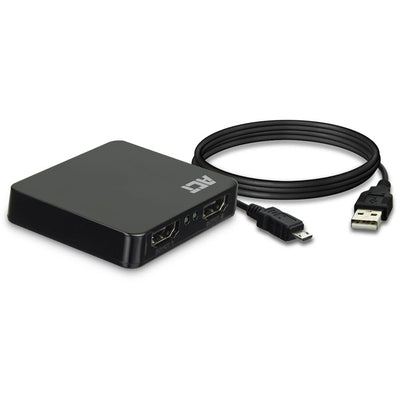ACT 4K HDMI 1.4 splitter 2 poorts Video splitter - Zwart