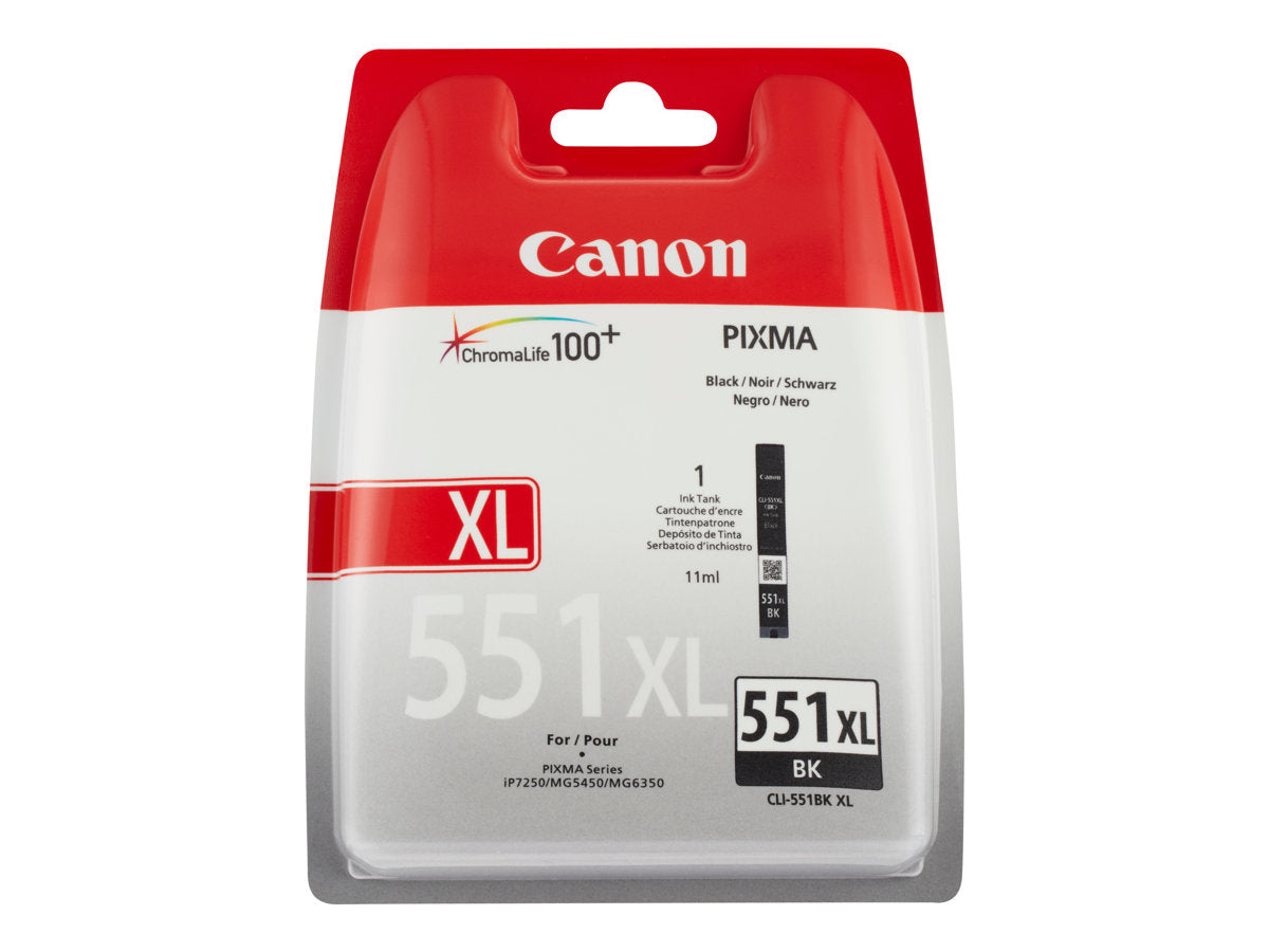 CANON CLI-551XLBK inktcartridge zwart high capacity 11ml 4.425 paginas 1-pack XL