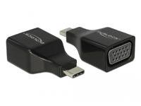 DELOCK Adapter USB-C > VGA (DP Alt Mode) St/­Bu zwart