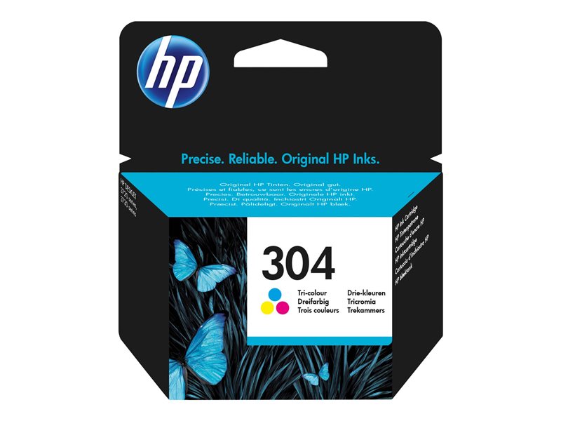 HP 304 Original Ink Cartridge - Tri-colour - Inkjet