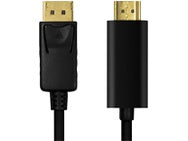 LogiLink DisplayPort-Kabel DP 1.2 zu HDMI 1.4 3m black