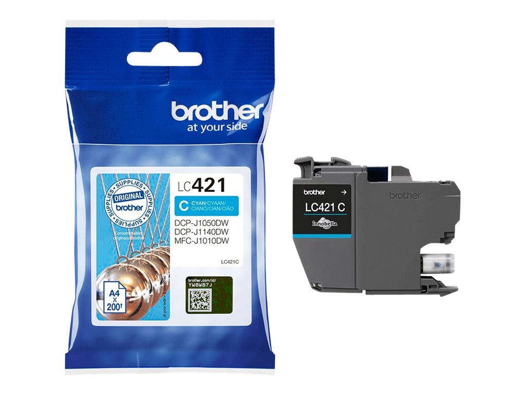 BROTHER 200-page standard capacity Cyan ink cartridge LC-421 C