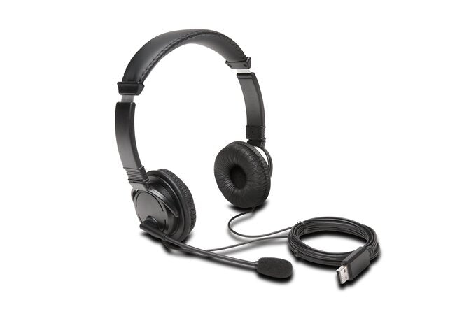 Kensington Headset Hi-Fi met microfoon, USB, 1.80m Kabel,zwart