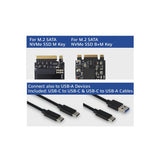 ACT AC1605 USB-C M.2 SATA en NVMe SSD Behuizing