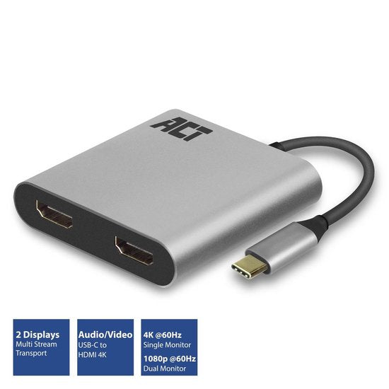 ACT AC7012 USB-C to HDMI Dual Monitor MST Hub
