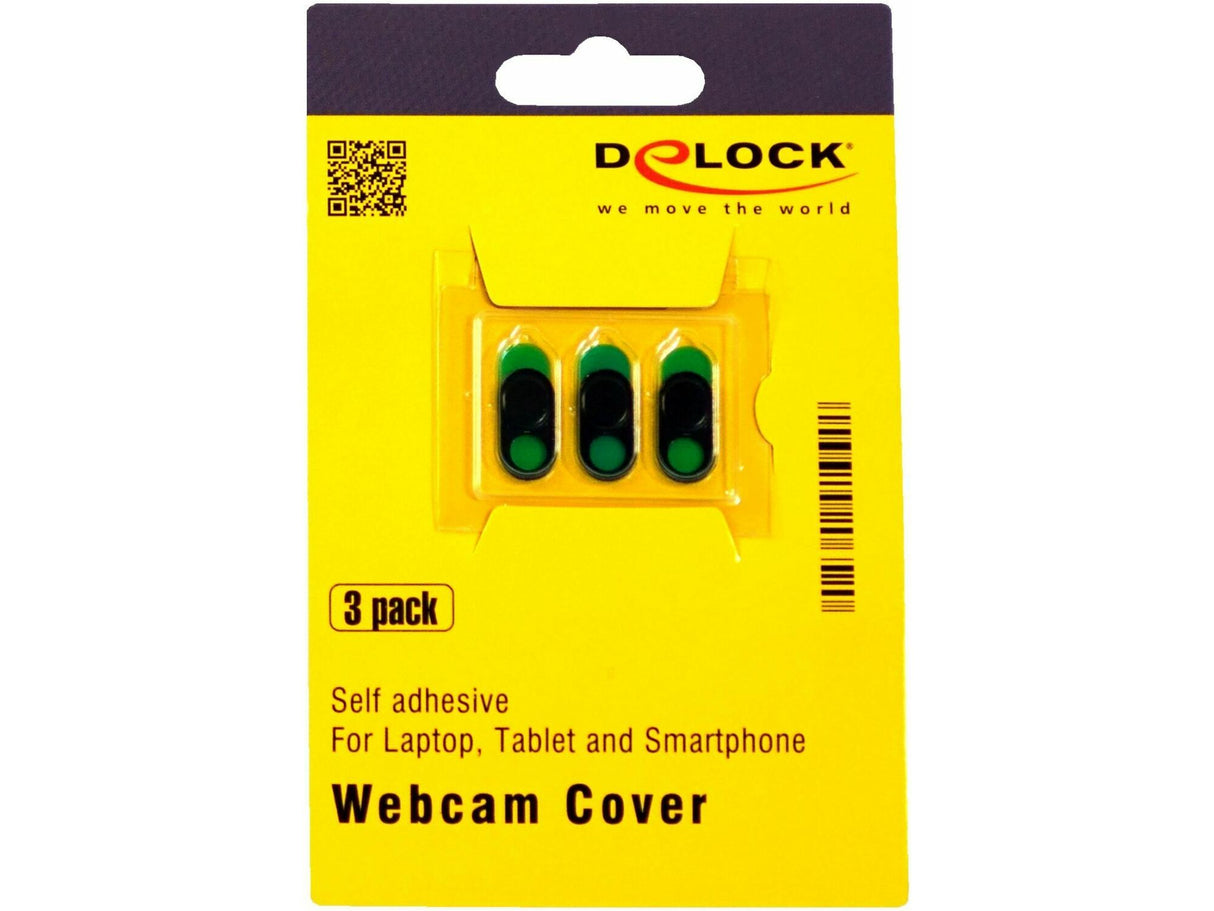 DELOCK Webcam cover voor Notebook, Tablet, Smartphone 3Stk