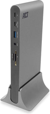 ACT AC7046 USB-C 4K, 100W, Dock, SD-Reader, Aluminium Docking Station MST