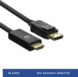 Ewent EW9868  DISPLAYPORT M - HDMI M, 1.8M