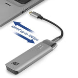 ACT AC7090 Externe SSD behuizing M.2 NVMe via USB C – Snelheid 10 Gbps – M-Key en B+M-key geschikt – Aluminium