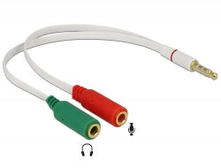Delock  Adapter Kabel 3,5mm stereo -> 2x 3,5mm St/­Bu 0.20m