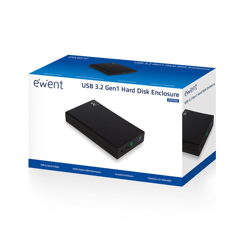 Ewent ew7056 USB 3.1 Gen1 (USB 3.0) Schroefloze 3.5 inch SATA HDD behuizing ( AC1405 )