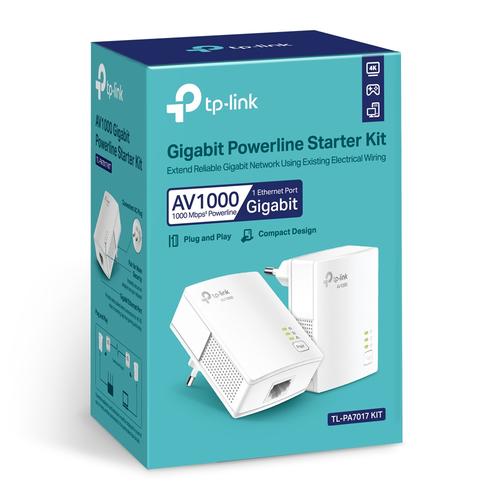 TP-Link TL-PA7017 KIT PowerLine-netwerkadapter 1000 Mbit/s Ethernet LAN Wit 2 stuk(s)