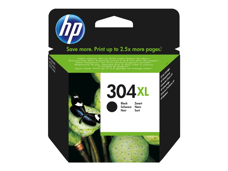 HP 304XL Original Ink Cartridge - Black - Inkjet