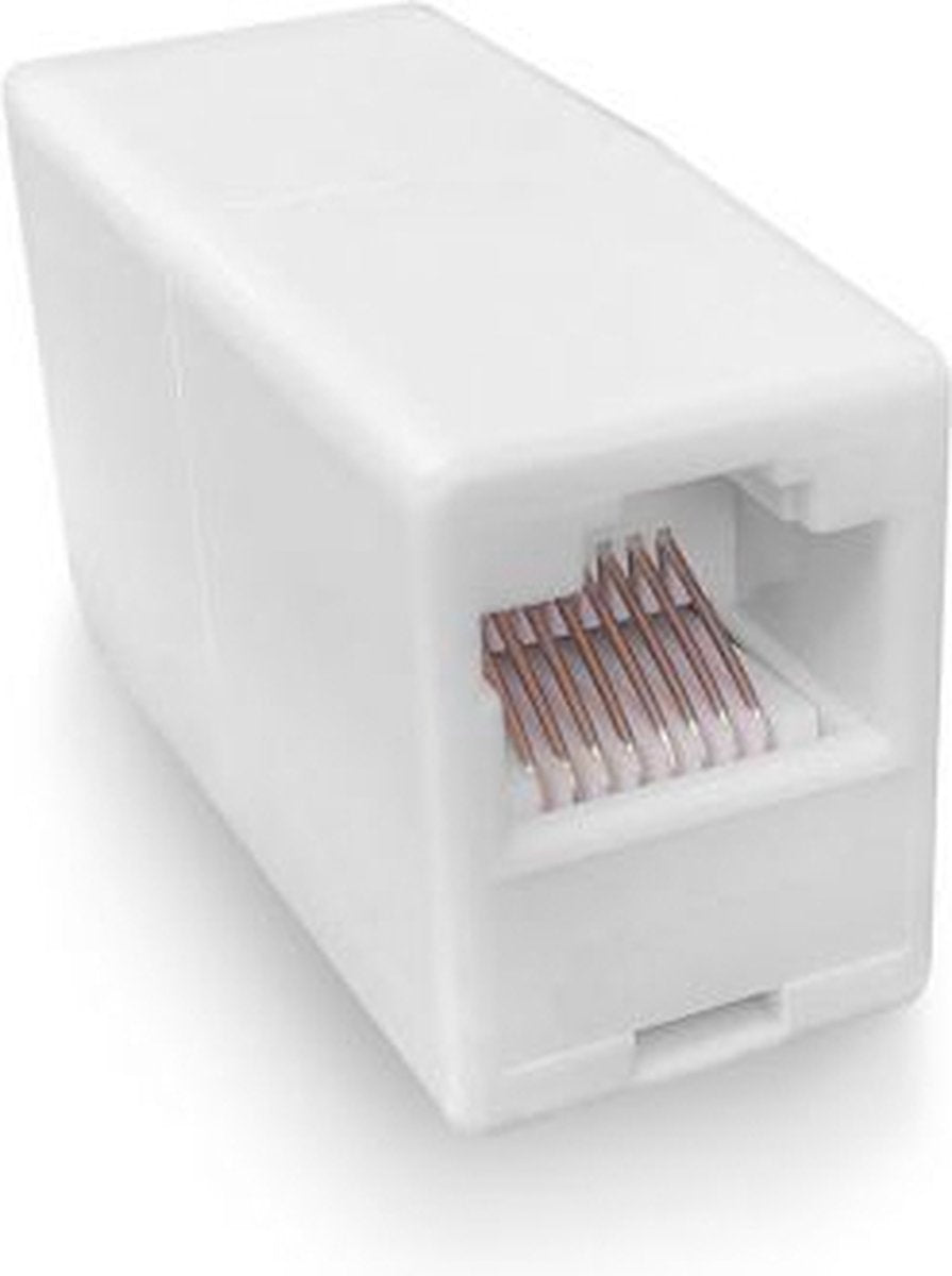 ACT RJ45 Koppelstuk internetkabel UTP - Modulair ethernet verlengstuk - Wit – AC4105