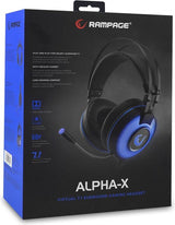 Rampage Gaming Headset ALPHA-X -Dolby 7.1 Surround Sound - PC-PS4-XBOX One - SN-RW66-Blauw